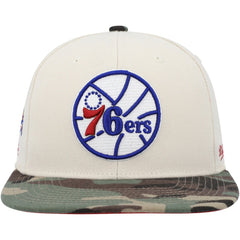 Philadelphia 76ers Hardwood Classics 1976 NBA All-Star Game Off White Camo Fitted Hat Cream/Camo - NBA