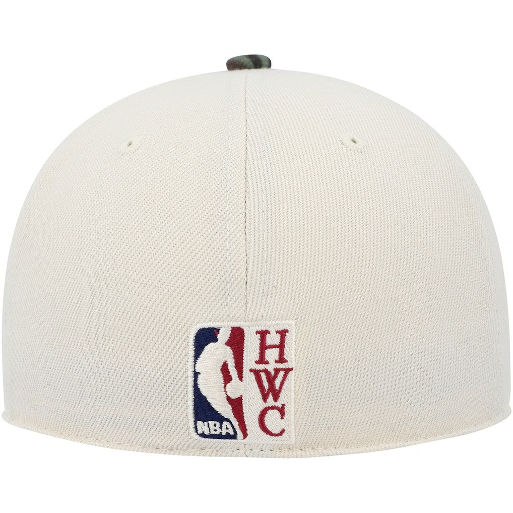 Philadelphia 76ers Hardwood Classics 1976 NBA All-Star Game Off White Camo Fitted Hat Cream/Camo - NBA