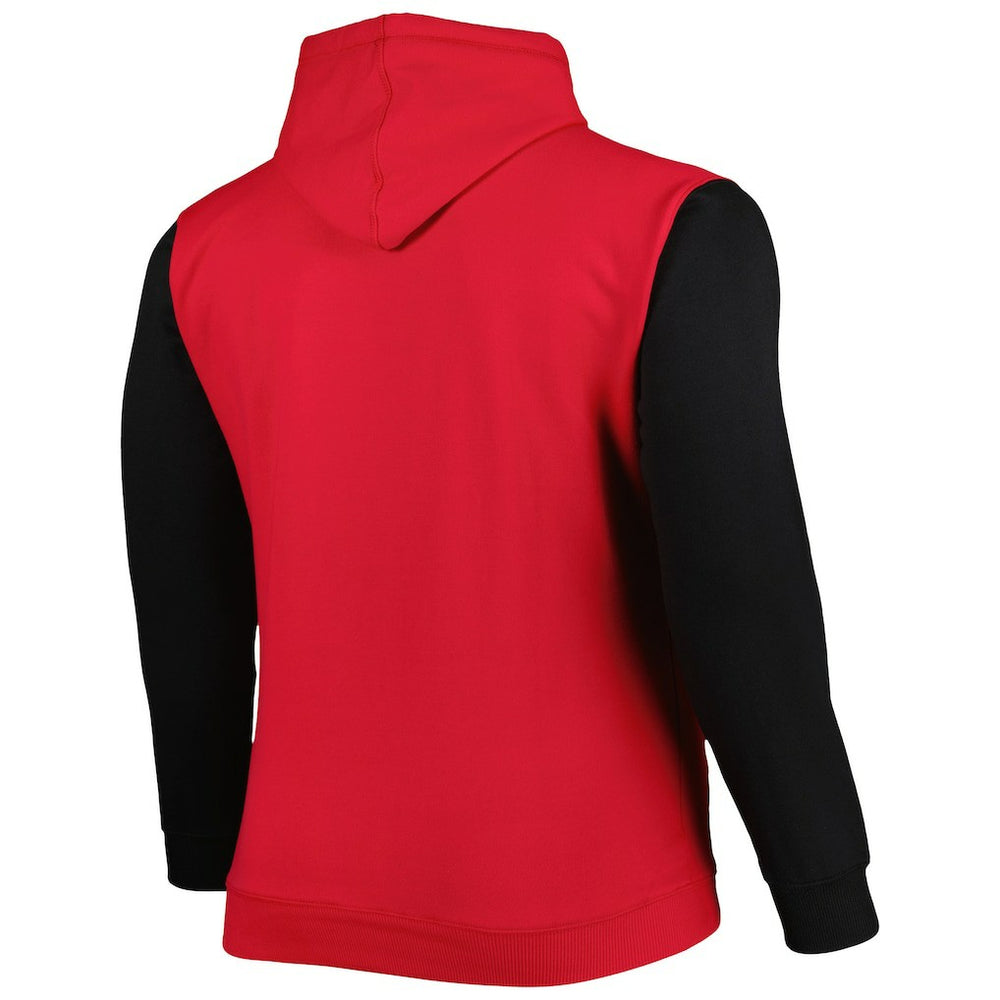 Chicago Bulls Big & Tall Bold Attack Pullover Hoodie Red/Black - NBA