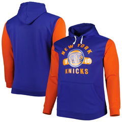 New York Knicks Big & Tall Bold Attack Pullover Hoodie Blue/Orange - NBA