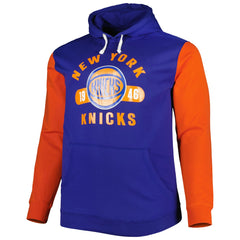 New York Knicks Big & Tall Bold Attack Pullover Hoodie Blue/Orange - NBA