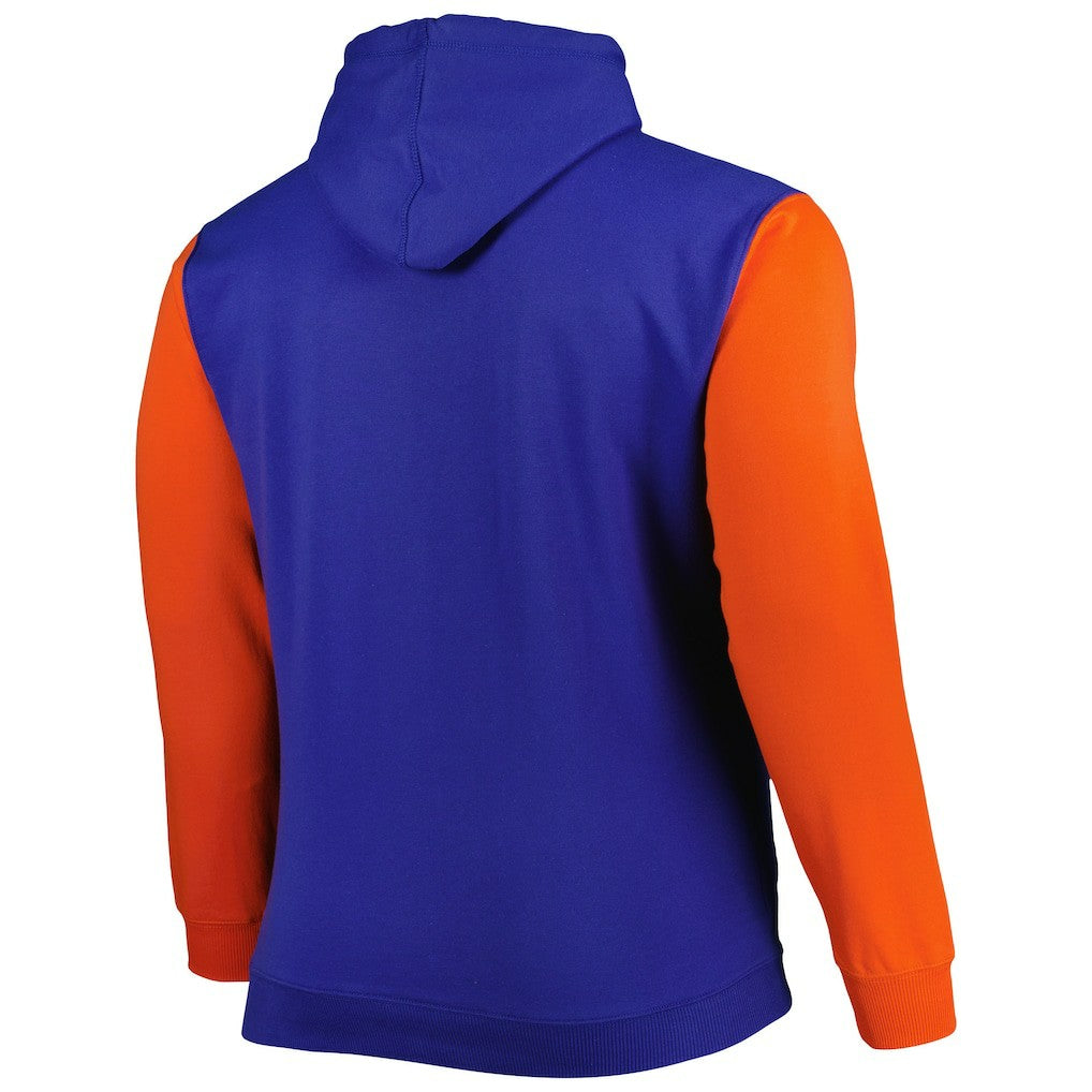 New York Knicks Big & Tall Bold Attack Pullover Hoodie Blue/Orange - NBA