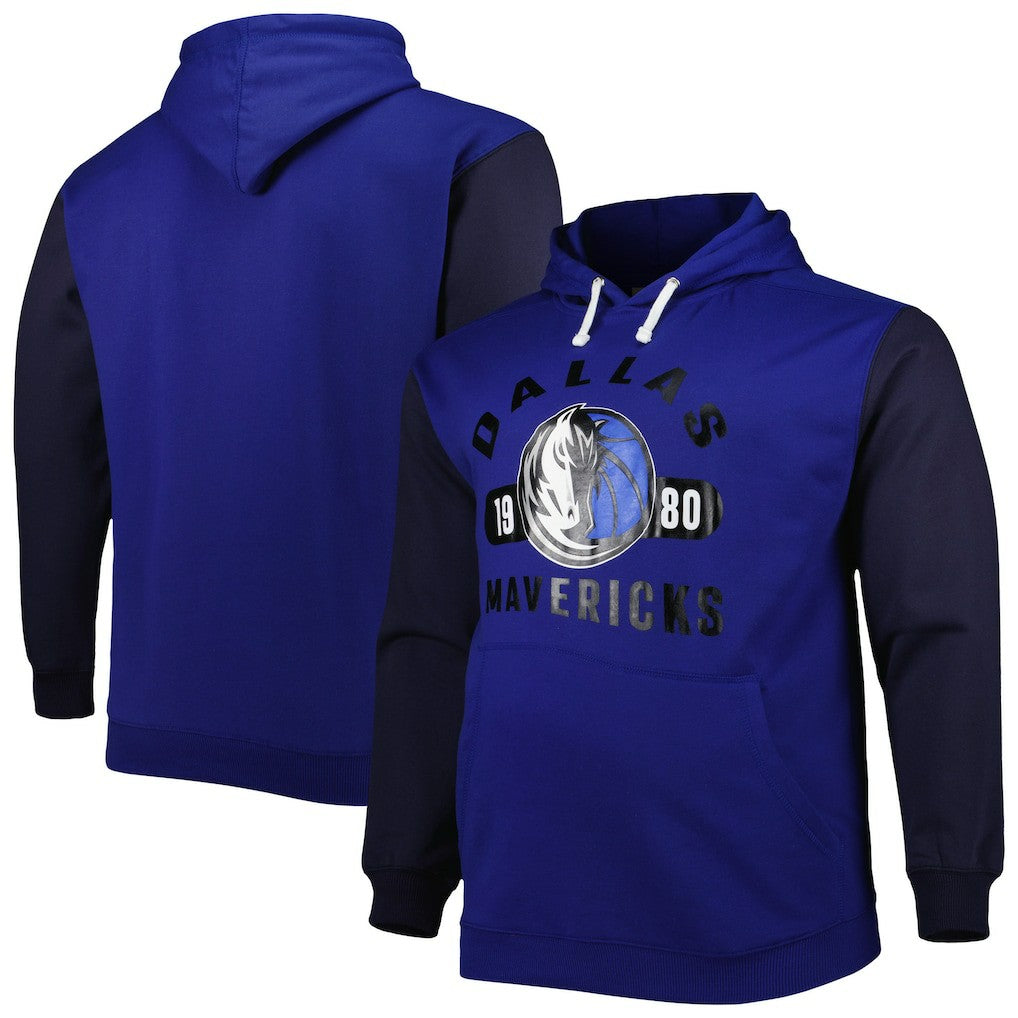 Dallas Mavericks Big & Tall Bold Attack Pullover Hoodie Blue/Navy - NBA