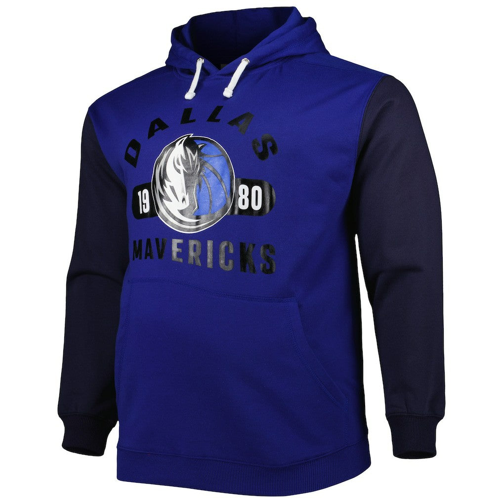 Dallas Mavericks Big & Tall Bold Attack Pullover Hoodie Blue/Navy - NBA