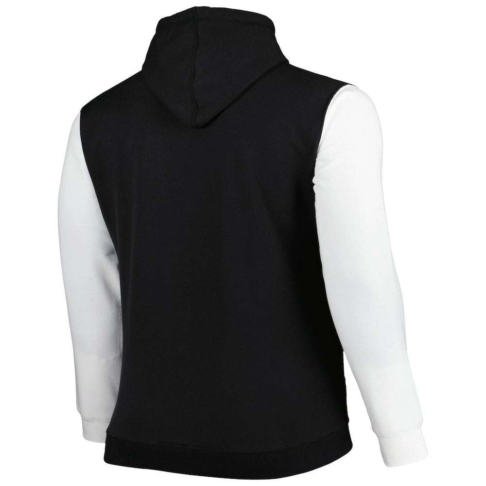Brooklyn Nets Big & Tall Bold Attack Pullover Hoodie Black/White - NBA