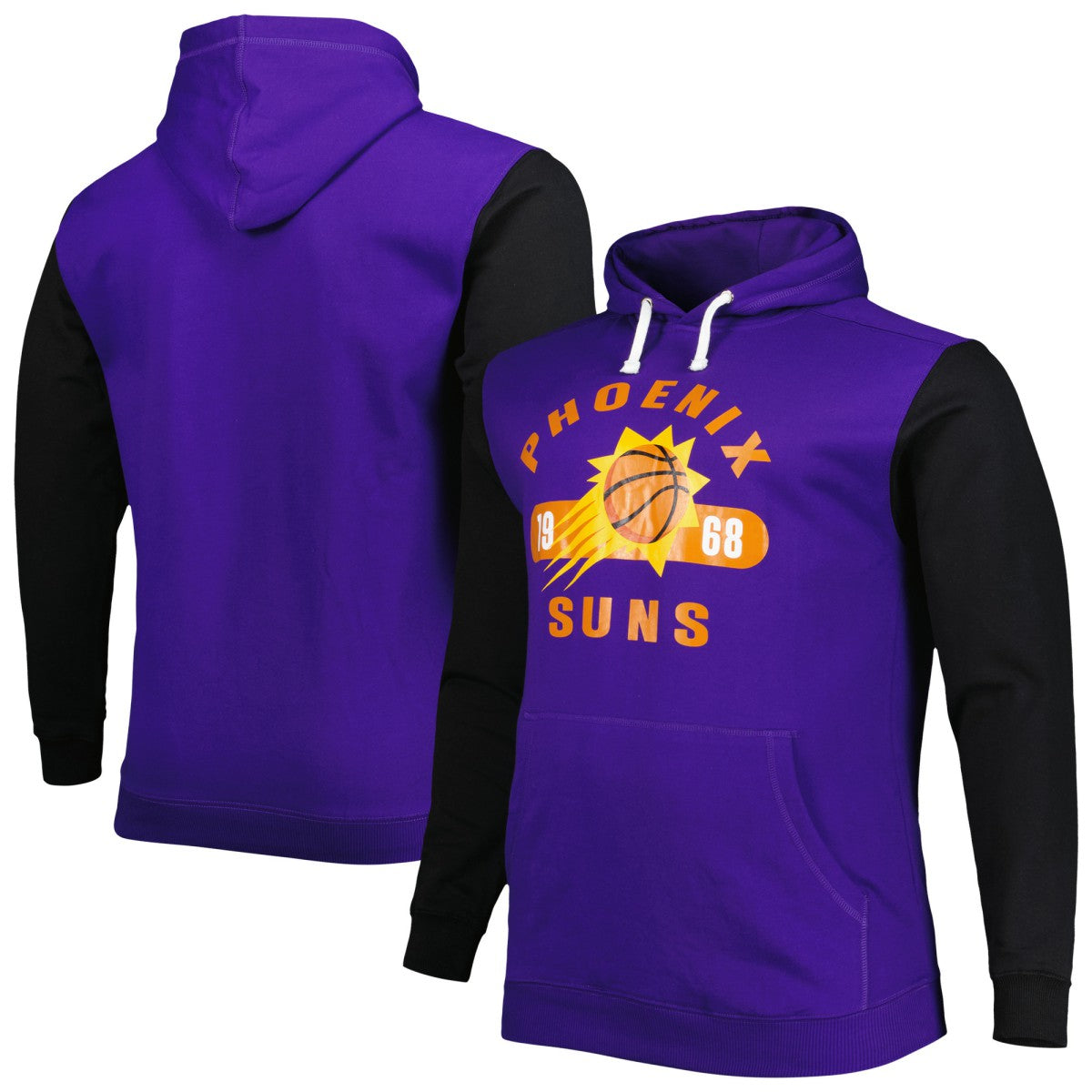 Phoenix Suns Big & Tall Bold Attack Pullover Hoodie Purple/Black - NBA