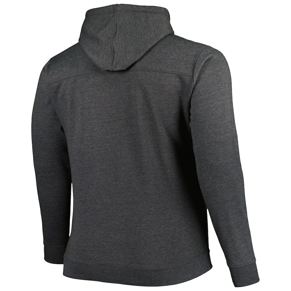 Brooklyn Nets Big & Tall Down and Distance Full-Zip Hoodie Heathered Black - NBA