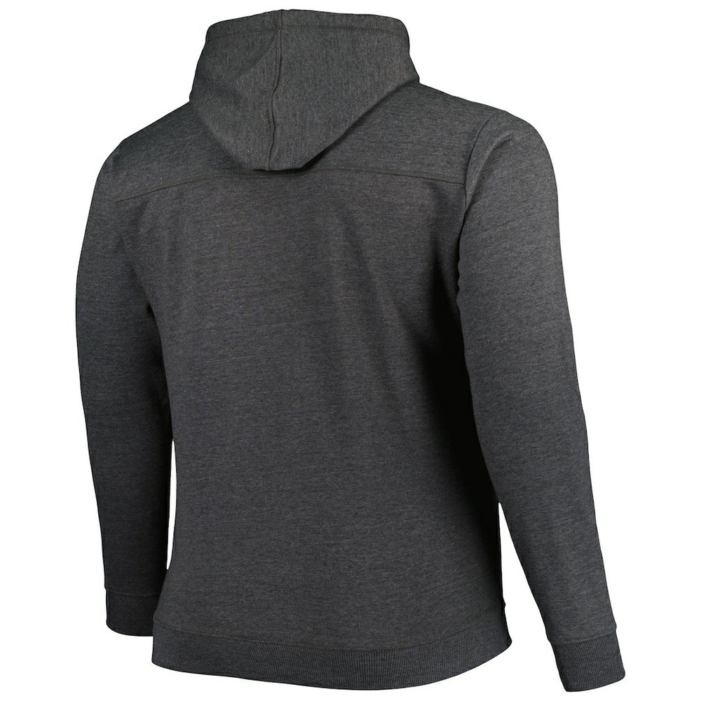 Brooklyn Nets Big & Tall Down and Distance Full-Zip Hoodie Heathered Black - NBA