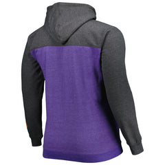 Phoenix Suns Big & Tall Down and Distance Full-Zip Hoodie Purple/Heathered Black - NBA