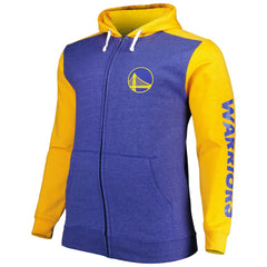 Golden State Warriors Big & Tall Down and Distance Full-Zip Hoodie Royal/Gold - NBA