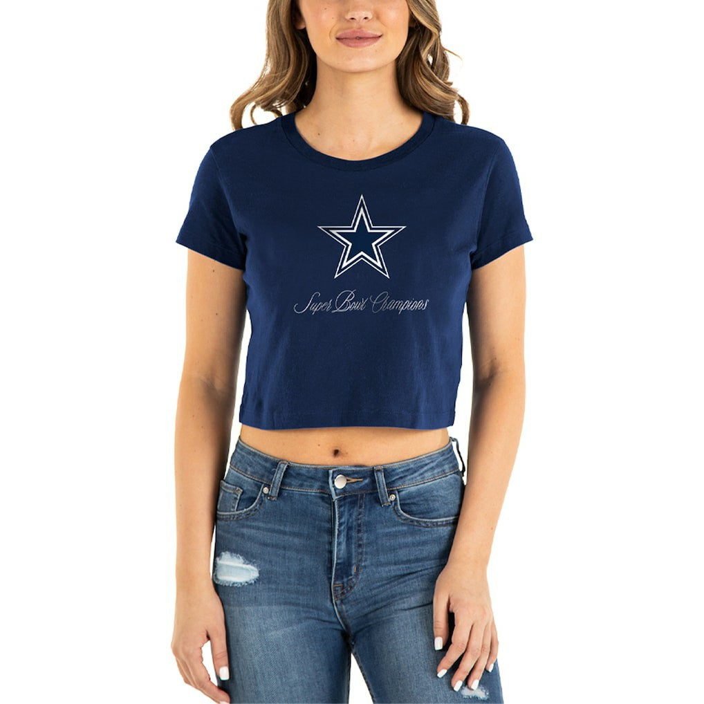 Dallas Cowboys New Era Women's Historic Champs T-Shirt Navy | NFL
