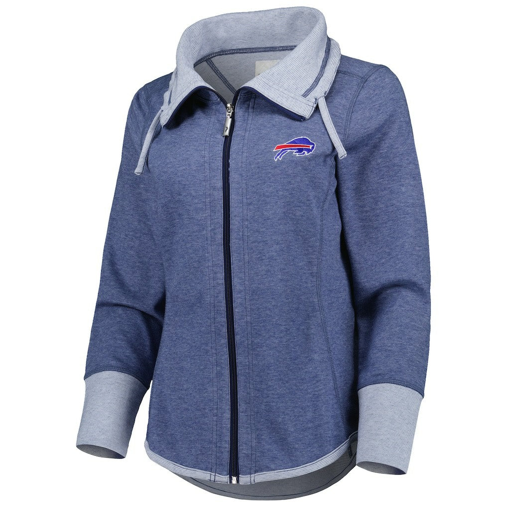 Buffalo Bills Women's Sport Sun Fade Full-Zip Sweatshirt Heathered Royal | Tommy Bahama