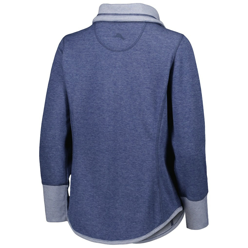 Dallas Cowboys Women's Sport Sun Fade Full-Zip Sweatshirt Heathered Navy | Tommy Bahama