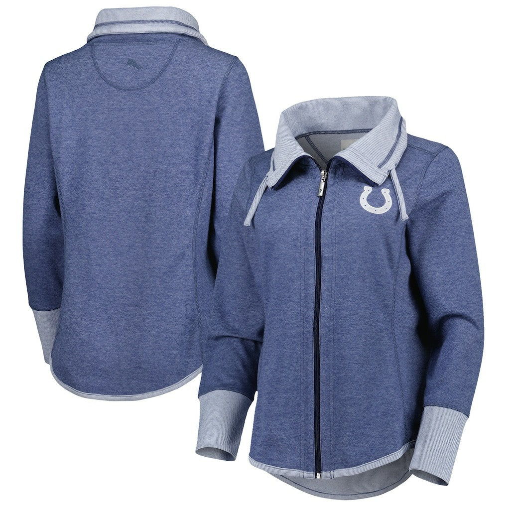 Indianapolis Colts Women's Sport Sun Fade Full-Zip Sweatshirt Heathered Royal | Tommy Bahama