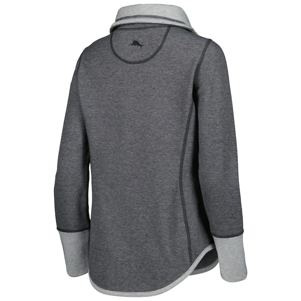 Las Vegas Raiders Women's Sport Sun Fade Full-Zip Sweatshirt Heathered Black | Tommy Bahama