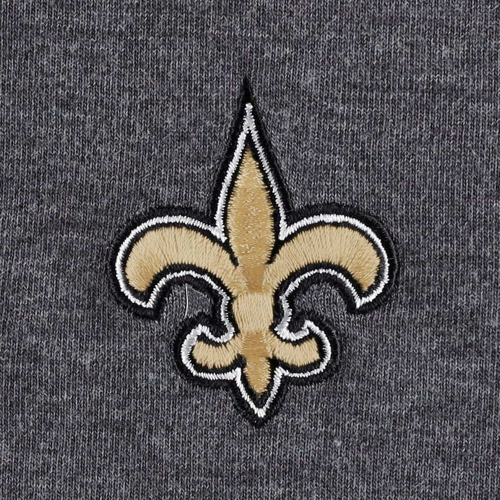 New Orleans Saints Women's Sport Sun Fade Full-Zip Sweatshirt Heathered Black | Tommy Bahama