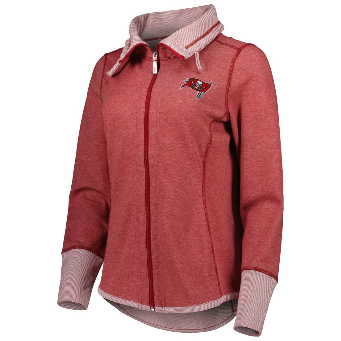 Tampa Bay Buccaneers Women's Sport Sun Fade Full-Zip Sweatshirt Heathered Red | Tommy Bahama
