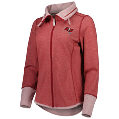 Tampa Bay Buccaneers Women's Sport Sun Fade Full-Zip Sweatshirt Heathered Red | Tommy Bahama