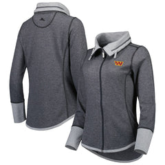 Washington Commanders Women's Sport Sun Fade Full-Zip Sweatshirt Heathered Black | Tommy Bahama
