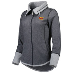 Washington Commanders Women's Sport Sun Fade Full-Zip Sweatshirt Heathered Black | Tommy Bahama