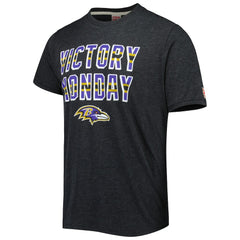 Baltimore Ravens Homage Victory Monday Tri-Blend T-Shirt Charcoal | NFL