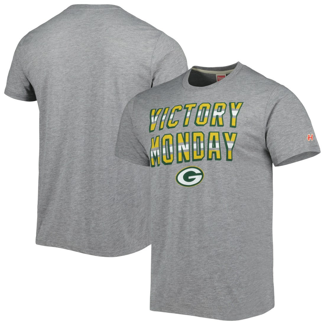 Green Bay Packers Homage Victory Monday Tri-Blend T-Shirt Gray | NFL