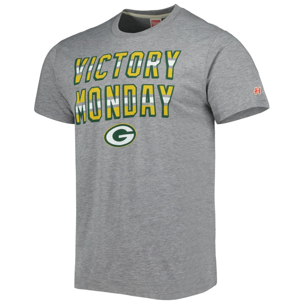 Green Bay Packers Homage Victory Monday Tri-Blend T-Shirt Gray | NFL