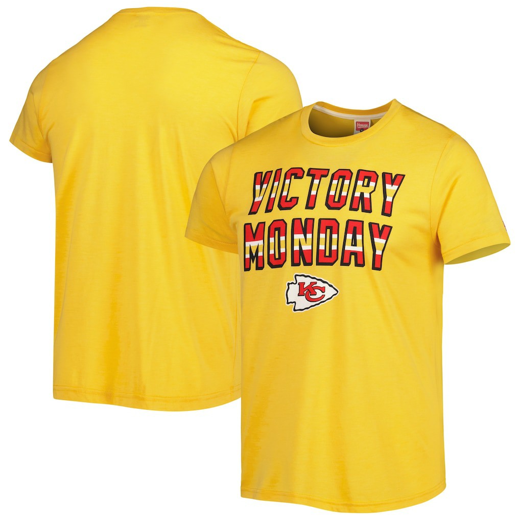 Kansas City Chiefs Homage Victory Monday Tri-Blend T-Shirt Gold | NFL