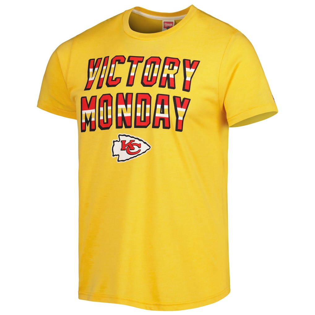 Kansas City Chiefs Homage Victory Monday Tri-Blend T-Shirt Gold | NFL