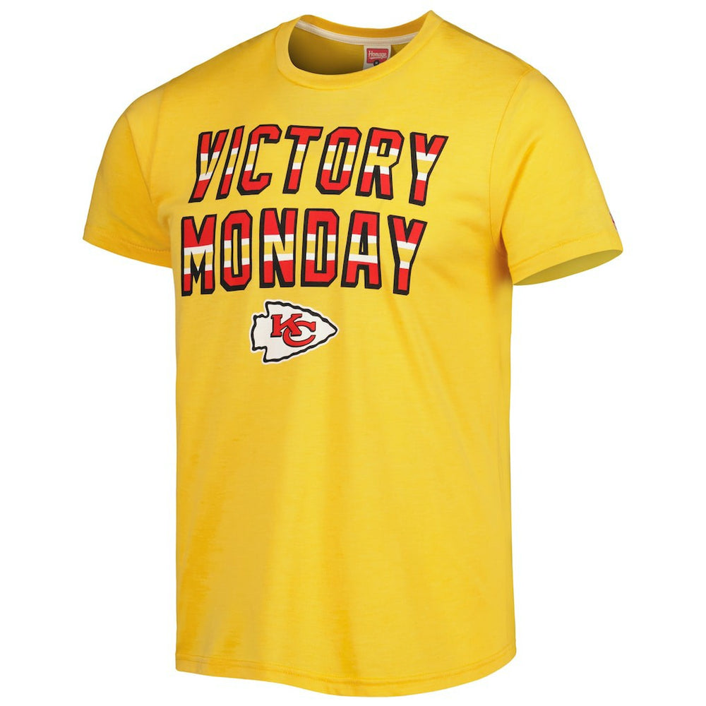 Kansas City Chiefs Homage Victory Monday Tri-Blend T-Shirt Gold | NFL
