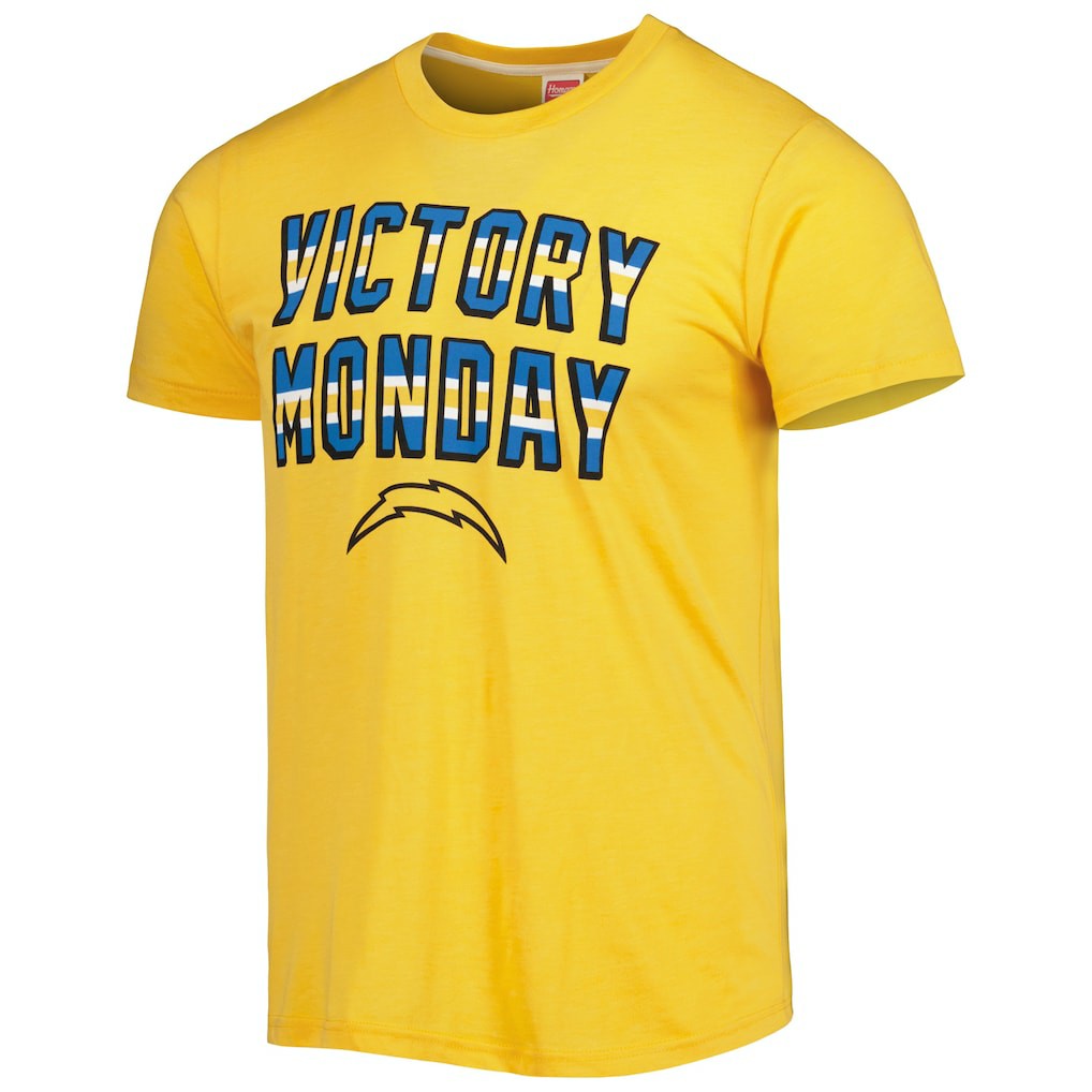 Los Angeles Chargers Homage Victory Monday Tri-Blend T-Shirt Gold | NFL