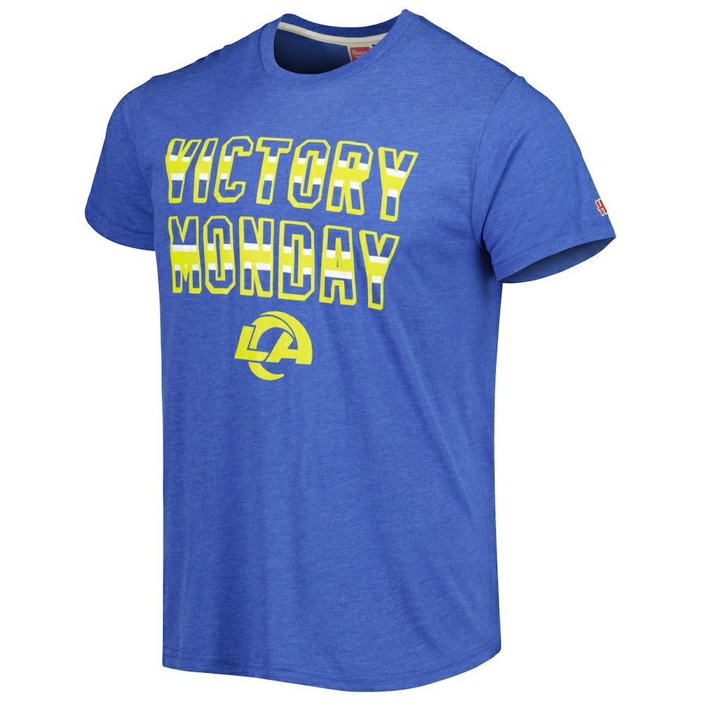 Los Angeles Rams Homage Victory Monday Tri-Blend T-Shirt Royal | NFL