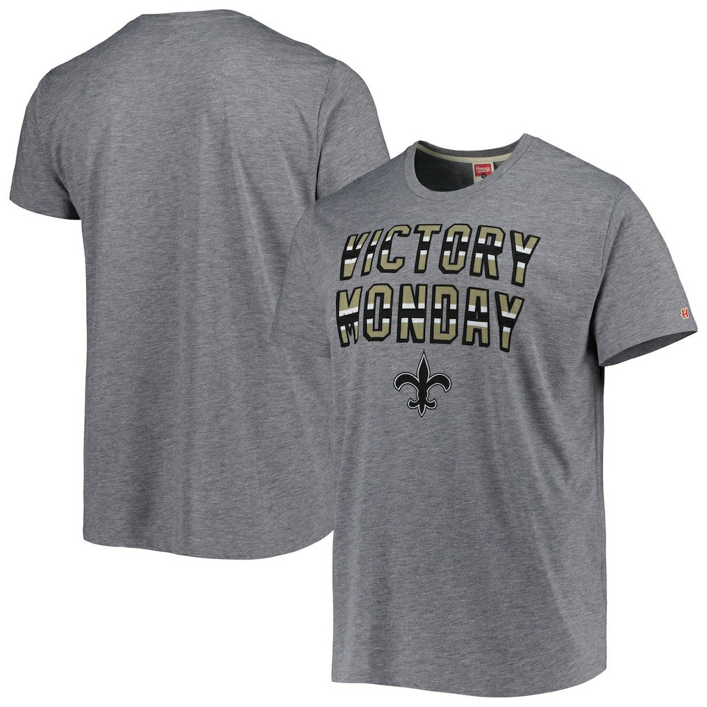 New Orleans Saints Homage Victory Monday Tri-Blend T-Shirt Gray | NFL