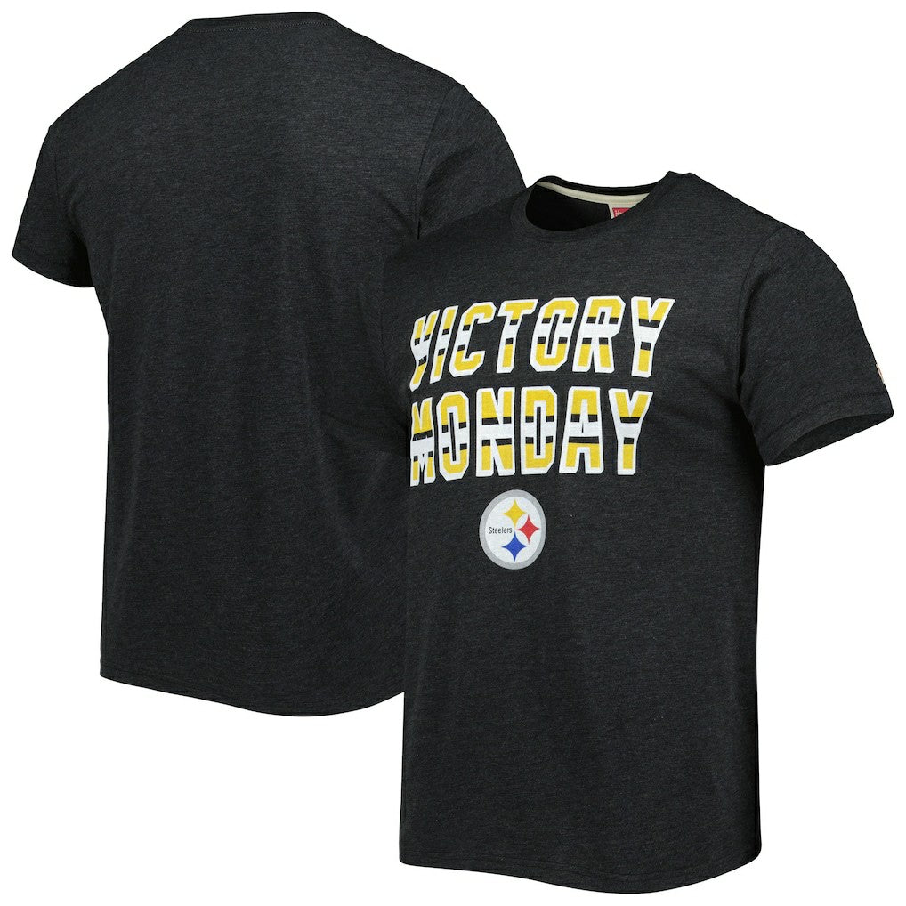 Pittsburgh Steelers Homage Victory Monday Tri-Blend T-Shirt Charcoal | NFL
