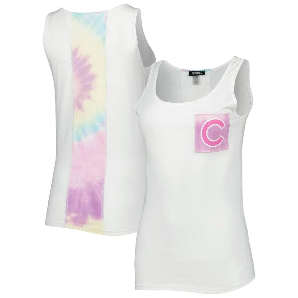Chicago Cubs Refried Apparel Women's Tie-Dye Tank Top - MLB