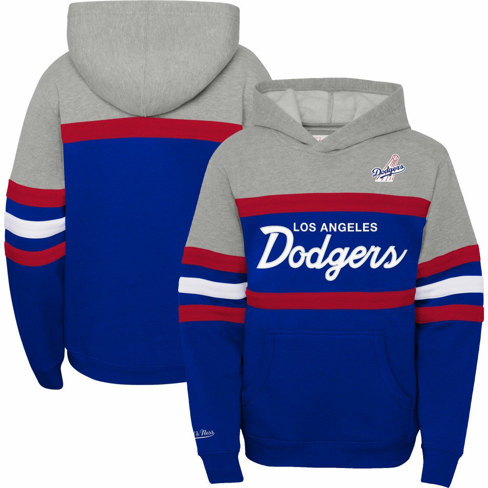 Los Angeles Dodgers Mitchell & Ness Youth Cooperstown Collection Head Coach Pullover Hoodie - MLB