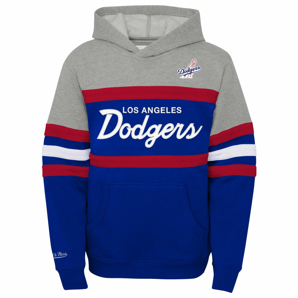 Los Angeles Dodgers Mitchell & Ness Youth Cooperstown Collection Head Coach Pullover Hoodie - MLB