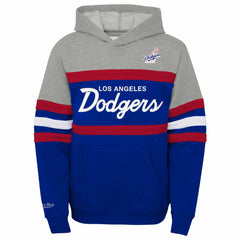 Los Angeles Dodgers Mitchell & Ness Youth Cooperstown Collection Head Coach Pullover Hoodie - MLB