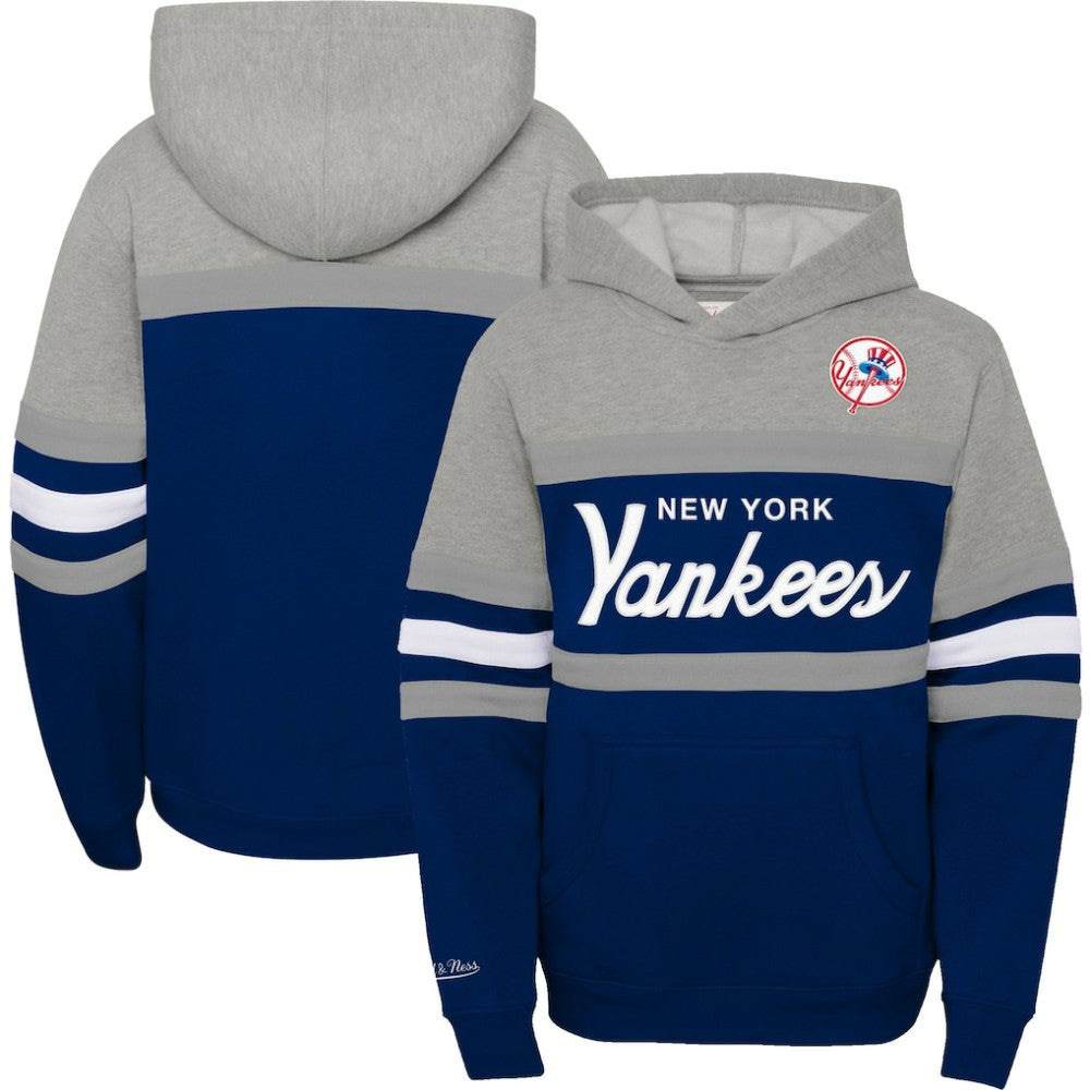 New York Yankees Mitchell & Ness Youth Cooperstown Collection Head Coach Pullover Hoodie - MLB