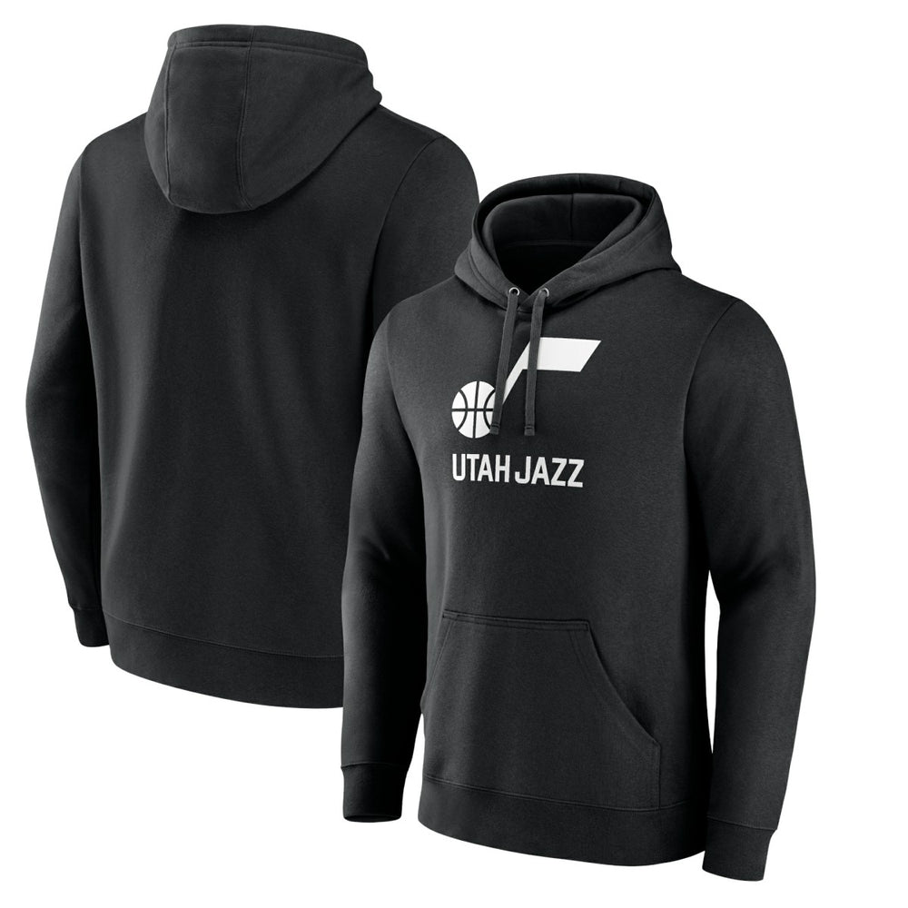 Utah Jazz Wordmark Team Logo Pullover Hoodie Black - NBA