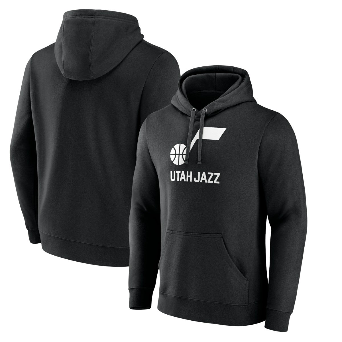 Utah Jazz Wordmark Team Logo Pullover Hoodie Black - NBA