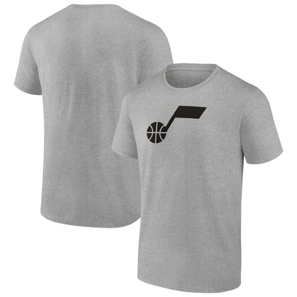 Utah Jazz Solid Primary Logo T-Shirt Heathered Gray - NBA
