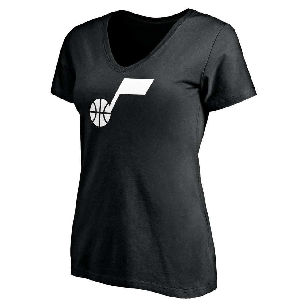 Utah Jazz Women's Primary Team Logo V-Neck T-Shirt Black - NBA
