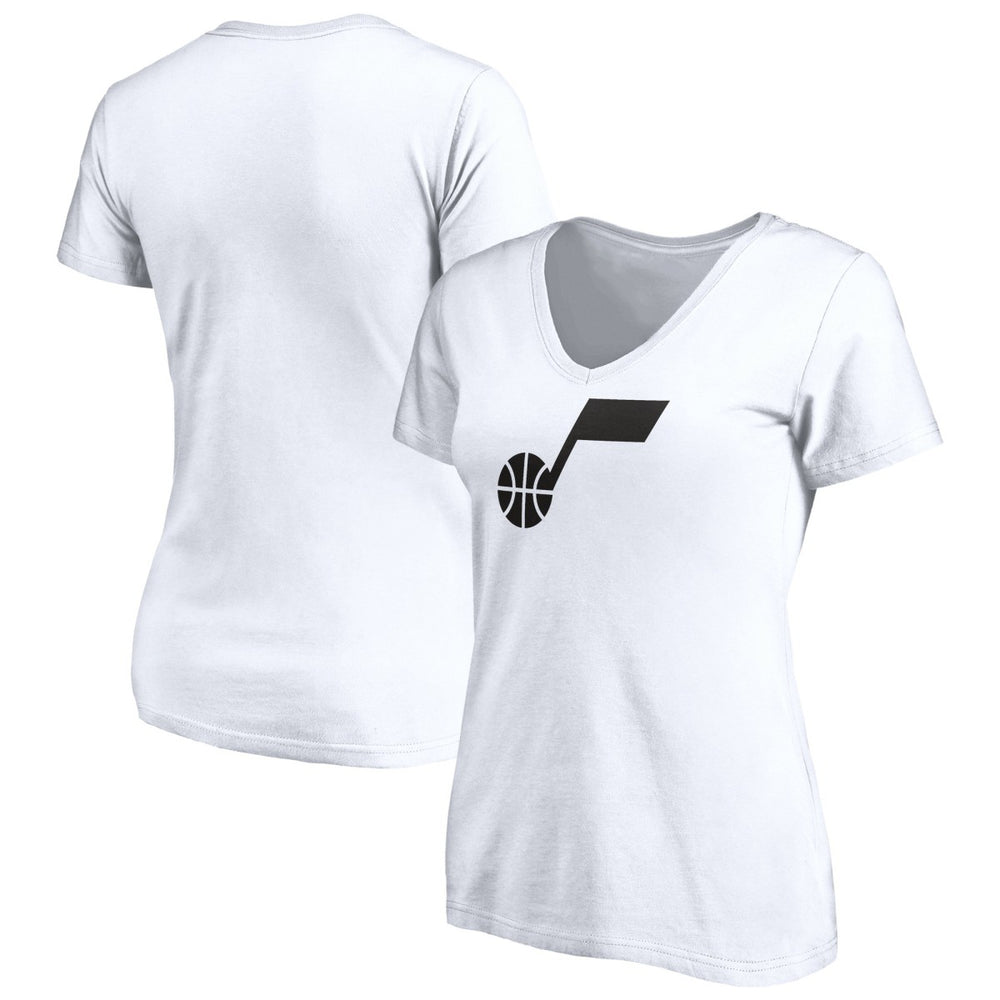 Utah Jazz Women's Primary Team Logo V-Neck T-Shirt White - NBA