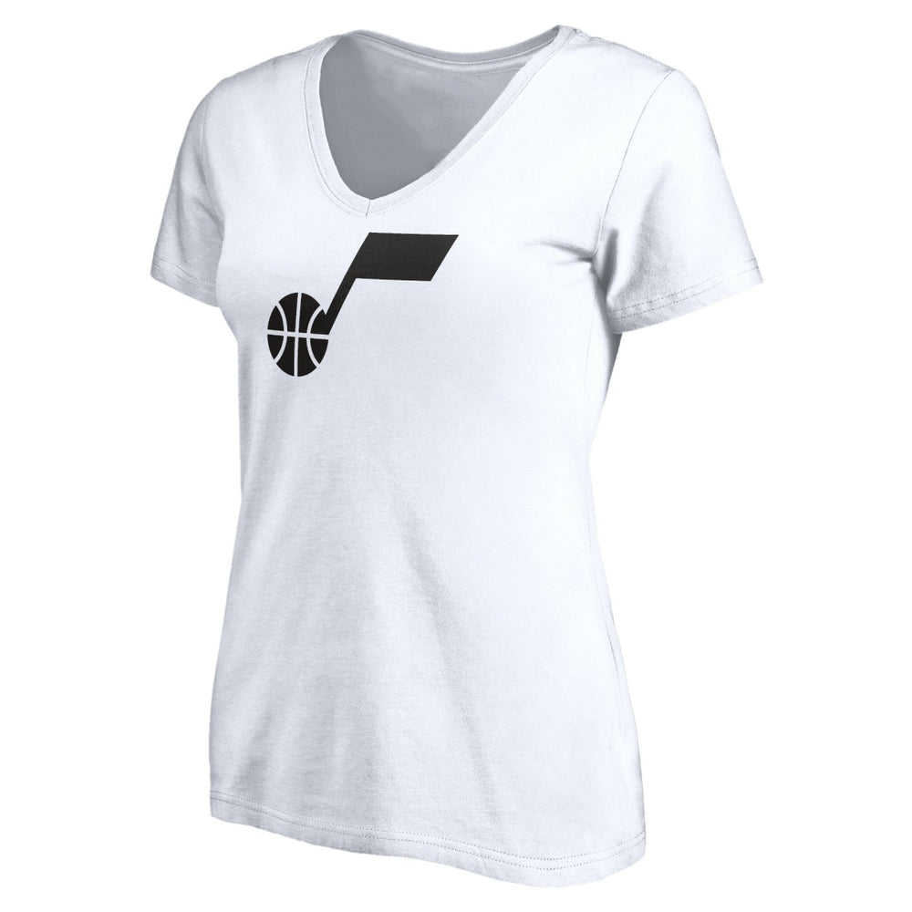 Utah Jazz Women's Primary Team Logo V-Neck T-Shirt White - NBA