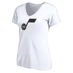 Utah Jazz Women's Primary Team Logo V-Neck T-Shirt White - NBA