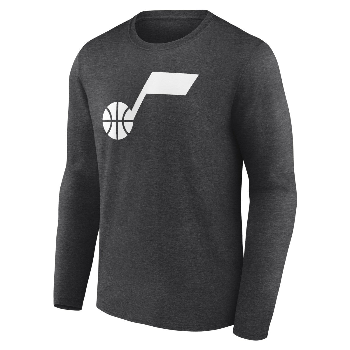 Utah Jazz Primary Logo Team Long Sleeve T-Shirt Heathered Charcoal - NBA