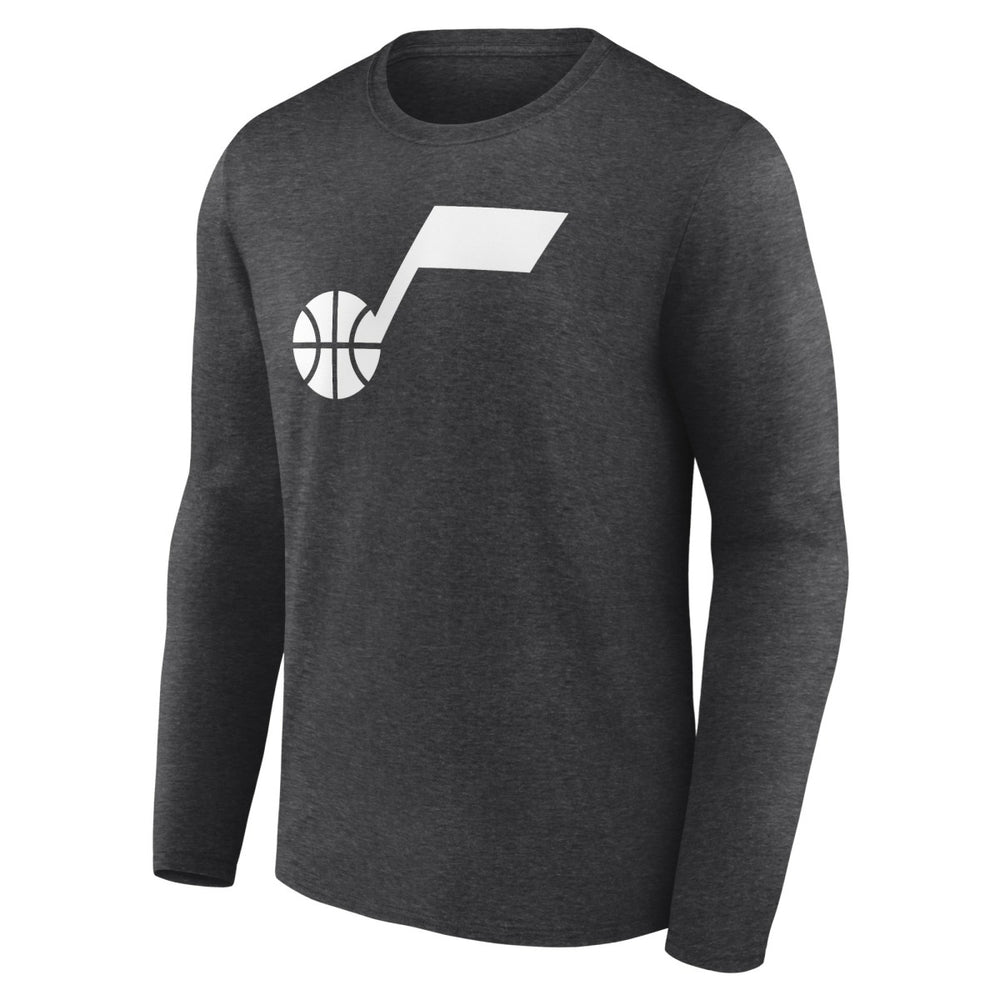 Utah Jazz Primary Logo Team Long Sleeve T-Shirt Heathered Charcoal - NBA
