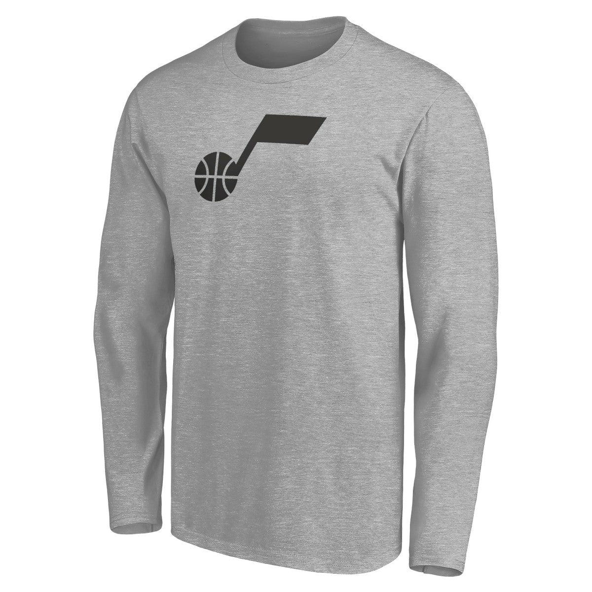 Utah Jazz Primary Logo Team Long Sleeve T-Shirt Heathered Gray - NBA