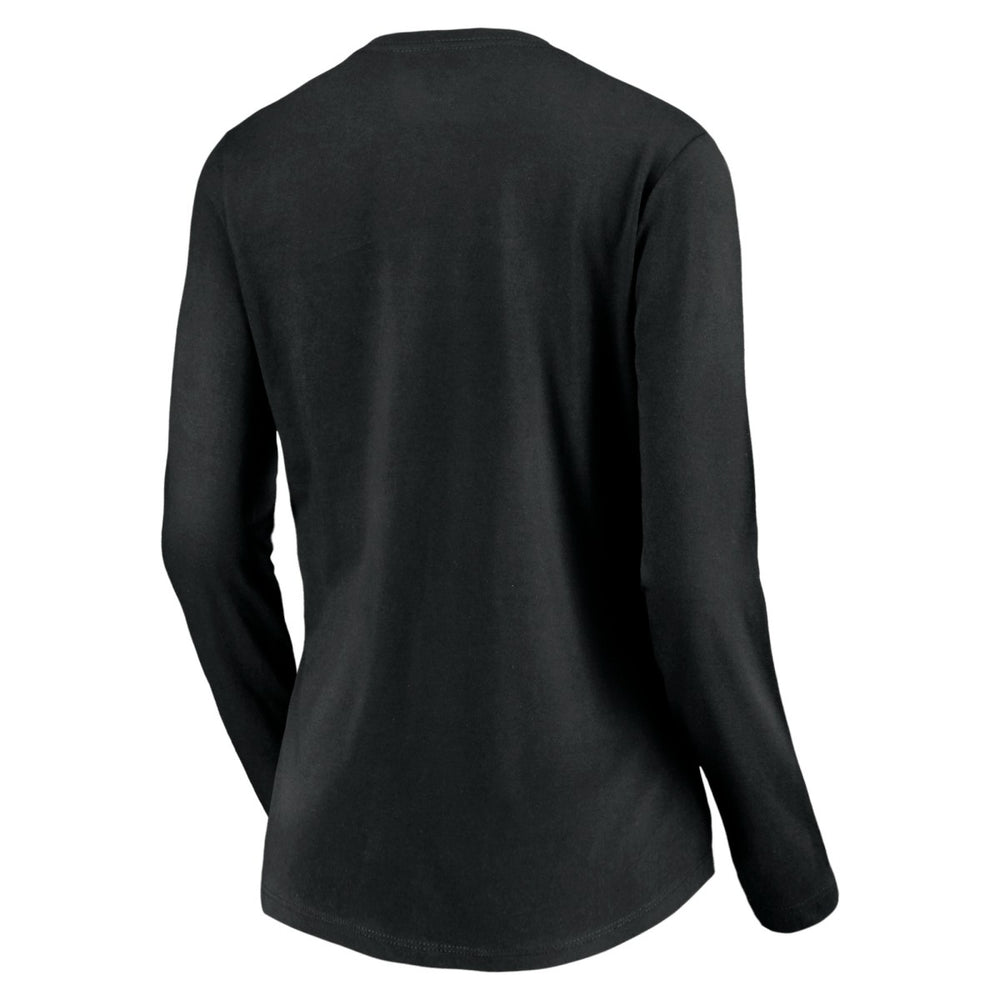 Utah Jazz Women's Primary Logo Team Long Sleeve V-Neck T-Shirt Black - NBA